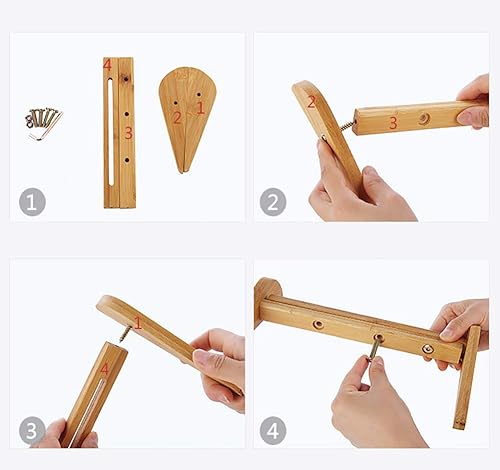 Miniatura 3 de Soporte para portátil de madera, ancho ajustable, pendiente creciente, soporte estable, base de radiador, adecuado para todas las computadoras