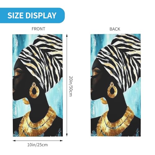 African Woman Colorful Pattern Neck Gaiter Face Mask Scarf Bandana Head Wrap Uv Protection Balaclava For Sports2