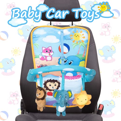 Itomoro Car Seat Toy For Infants Babies 6 To 12 Months, Carseat Toys With Three Kickable And Playable Cute Dolls With Sounds, Car Toys For Babies 6-12 Months, Best Car Travel Companion #TOP1