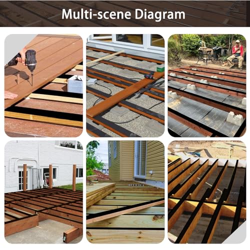Image of Dongxw Joist Tape for Decking, 4 inch X 50' Waterproof Butyl Tape Deck Joist Flashing Tape for Joists and Beams (2 Rolls)