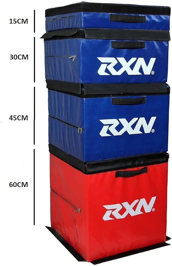 Image of RXN Soft Plyo Box for Fitness & Plyometric Training (Blue,30CM)