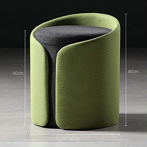 Pouf rond ottoman gris ideal comme banc a chaussures de salon
