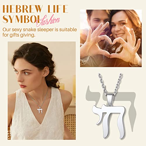 Suplight 925 Sterling Silver Star of David Hebrew Pendant Necklace with Jewish Token Jewish Jewelry for Women Men (with Gift)2