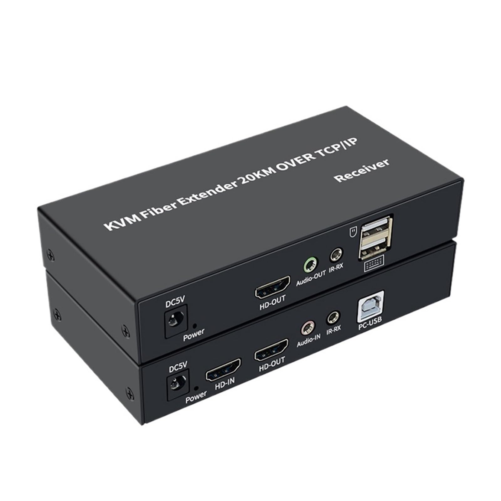 20Km HDMI KVM Extender Over Fiber with USB2.0 SC HDMI to Fiber Optic Video Audio Transmitter and Receiver Extender KVM Switch(Full Set(TX RX),USA Plug)-picture-32