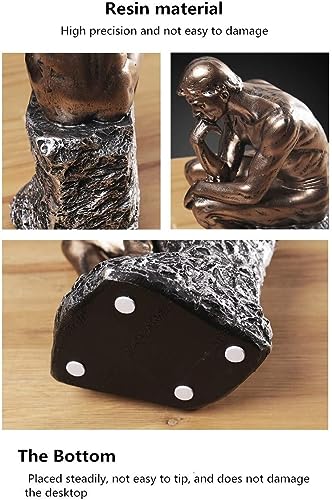 Figura Decorativa Thinker Estatua Resina 9.6 pulg miniatura 6