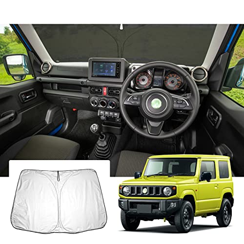 【GAFAT】スズキ ジムニー JB64W型 ジムニーシエラ JB74W型 2018年モデル~現行 新型 専用 ジムニー jb64 車用サンシェード フロントガラス用 UVカット 折り畳み マルチサンシェード 遮光 断熱 紫外線カット ジムニー jb64