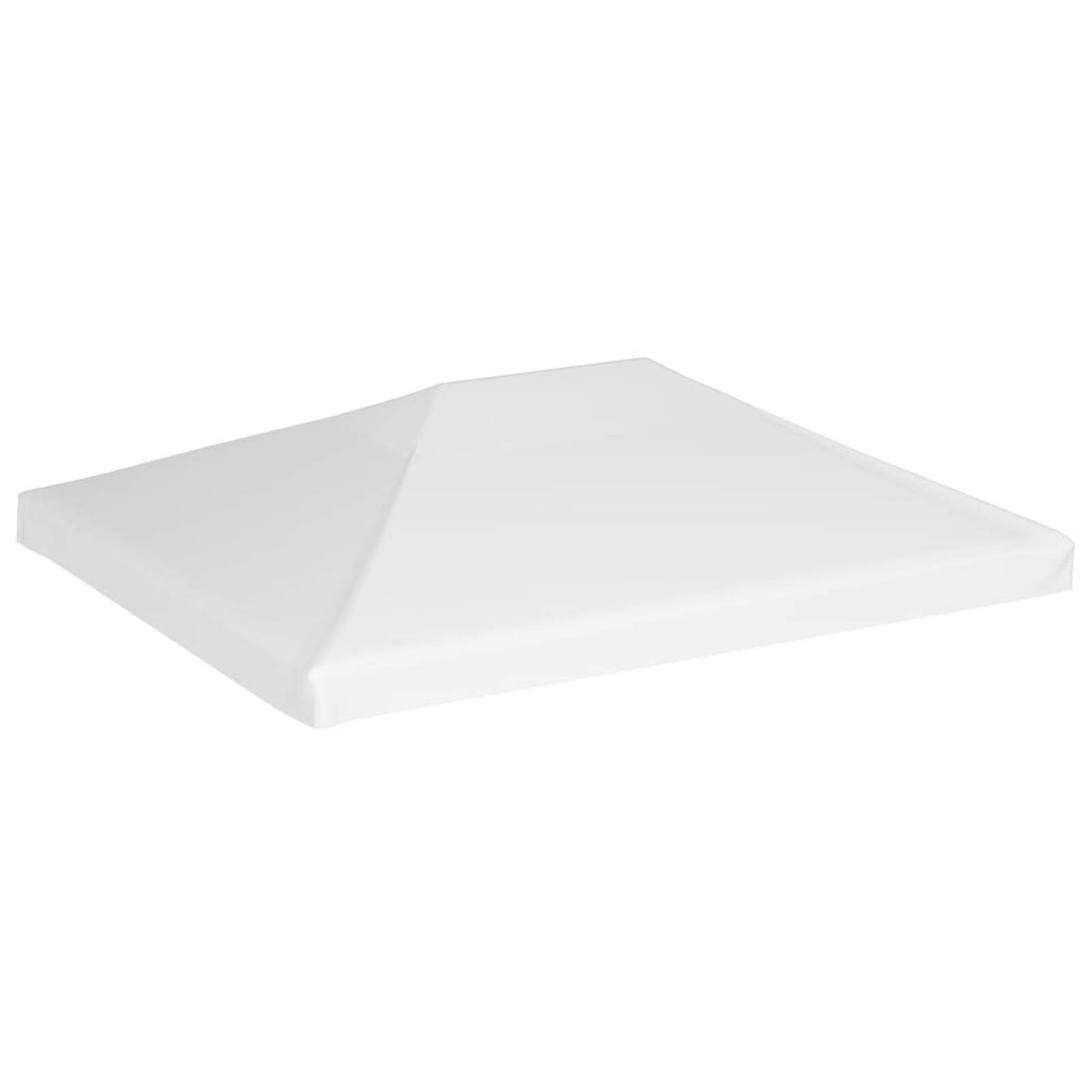 Toldo de Cenador para Exterior 4x3m Blanco - Protección Solar y Lluvia, Tela de Poliéster con PVC, Instalación Fácil con Cierres