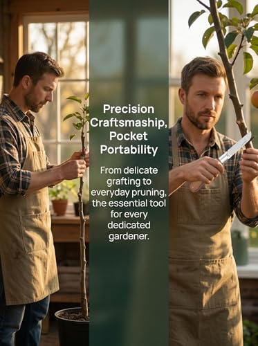 Cuchillo Plegable Multiusos para Jardín Acero Inoxidable miniatura 2