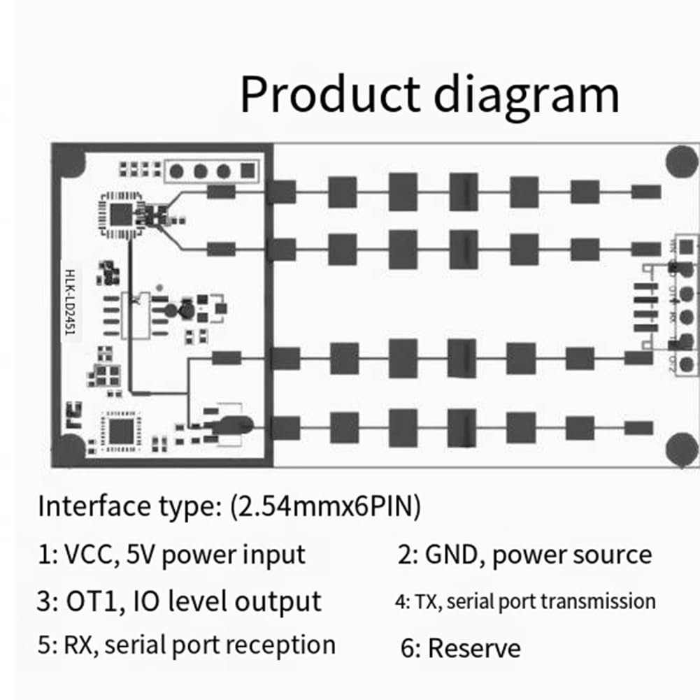 LD2451 24G Mesure de la Vitesse Du Véhicule Radar à Ondes Millimétriques Module de Capteur de Surveillance de L'État Du Véhicule