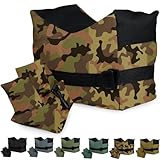 Feyachi Outdoor Schießenauflage Taschenauflage vorne & hinten Unterstützung SandBag Stand Halterungen mit 600 Denier Polyester dauerhafte Konstruktion und Wasserbeständigkeit für Gewehr Jagd (Camo)