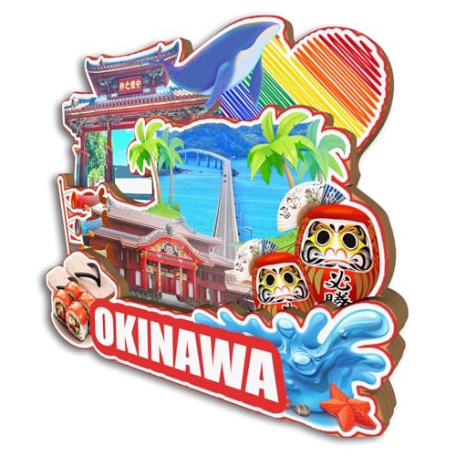Imán Decorativo de Nevera Okinawa Japón 3D Clásico miniatura 2
