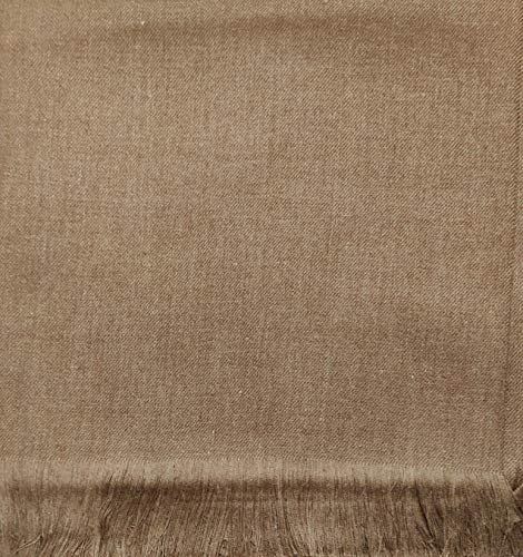 Image of The Handloom Story Plain Woollen Men's Dhariwal Lohi /Shawl (Beige, 48x102 Inch)