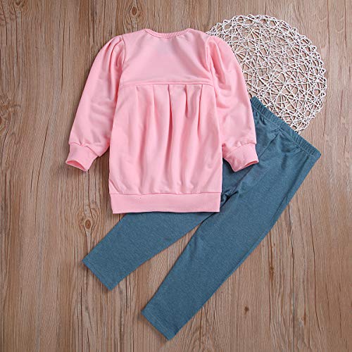 Image of CM C&M WODRO Toddler Girls Clothes Winter Warm Long Sleeve Tops+Long Pants Set