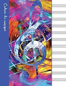 Livres Couvertures de Cahier de musique: Cahier de partitions - Couverture  bleue