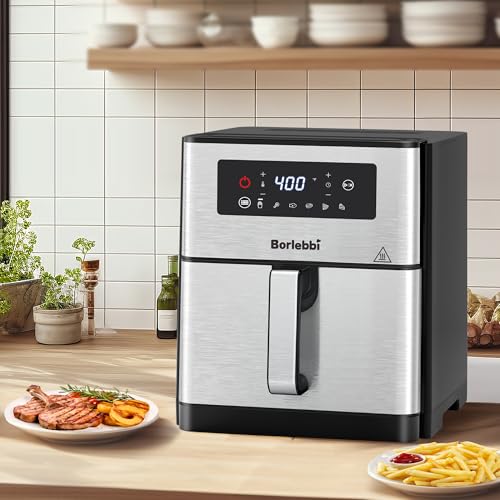 Image of Air Fryer, 10 Quart Large Air Fryer with 6 Cooking Functions, 1700W | 10 Quart Capacity, 1700W Power, 6 Cooking Functions, 400F Temp Controls in 5 Increments, Nonstick Dishwasher-Safe Parts