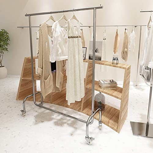 Portant à vêtements robuste avec barre extensible en acier inoxydable