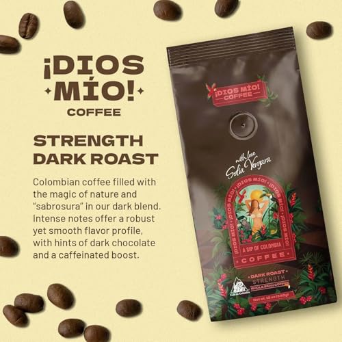 Dios Mio Coffee Dark Roast Café en Grano 12oz x3 miniatura 2
