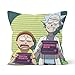 Funda de almohada con diseño de Rick y Morty, cómoda y agradable al tacto, adecuada para la almohada del coche del dormitorio de la casa, tamaño 40 x 40 cm