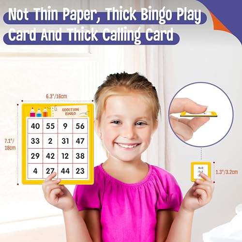 Addition & Subtraction Bingo Game educativo para niños miniatura 3