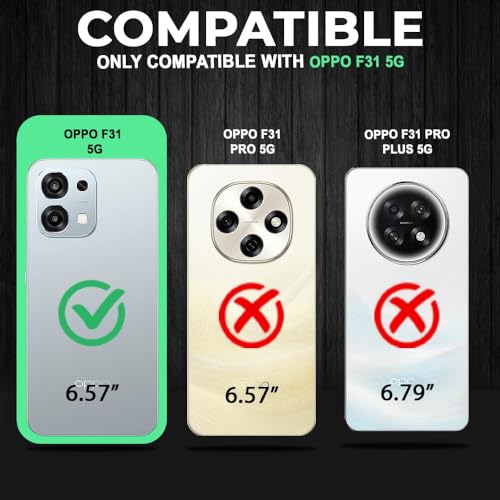 Image of AIBEX Back Cover Compatible for Oppo F33 5G / Oppo F31 5G | D10 Tough Armor Case | Sliding Camera Shield | 360 Protection | Kickstand Ring Holder | Military-Grade Bumper Case - Black
