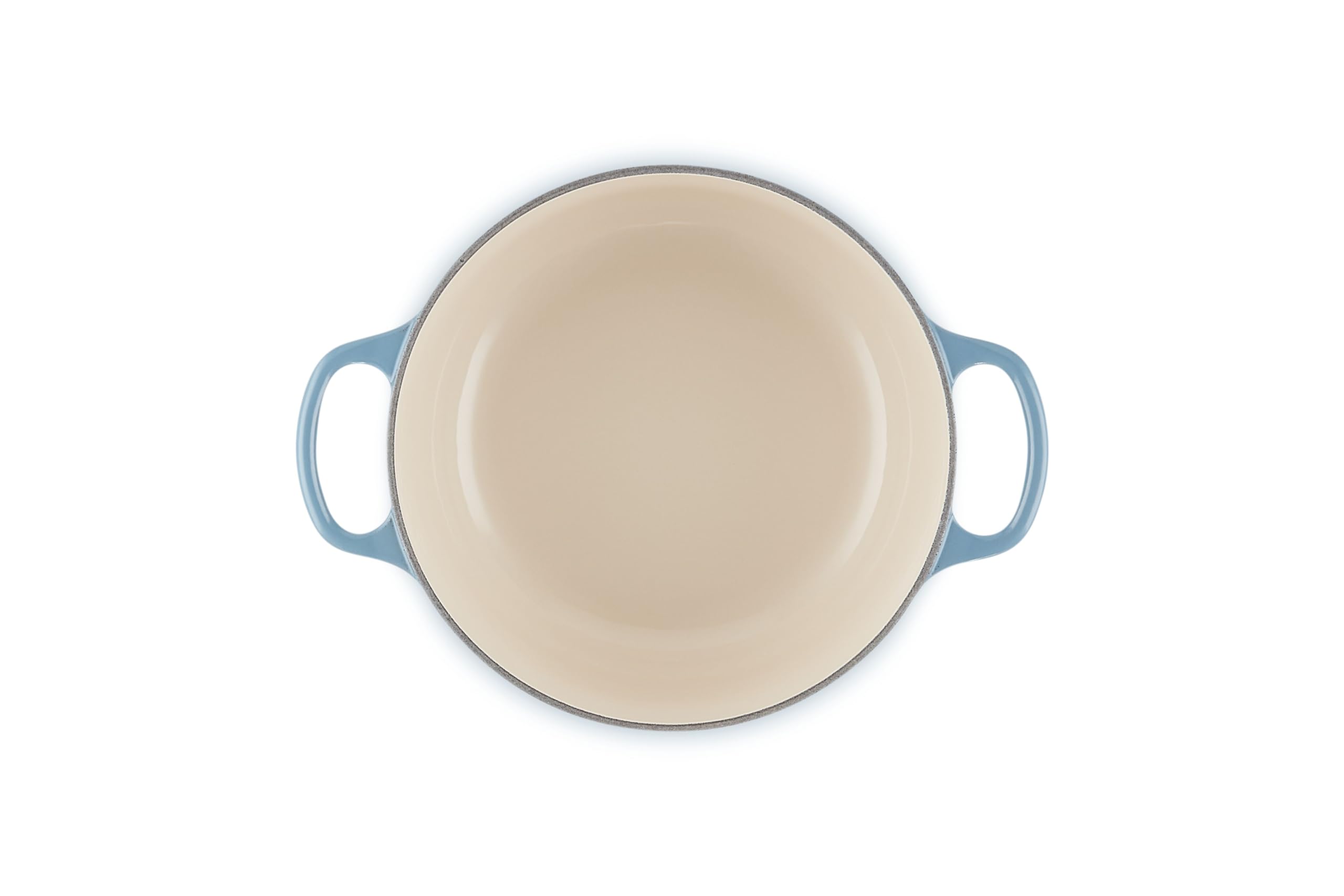 Le Creuset Okrągła Brytfanna Żeliwo, Ø 20 cm, Okrągła, Nadaje się do wszystkich rodzajów płyt grzewczych i indukcyjnych, Tom: 2,4 l, 3,092 kg, Chambray, 21177204344441