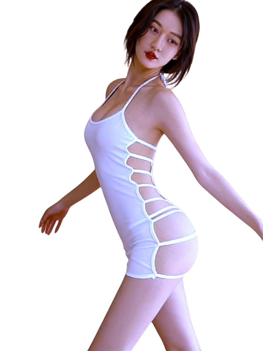 [Agnel x] X100 セクシー ランジェリー ワンピース シースルー オープンバック