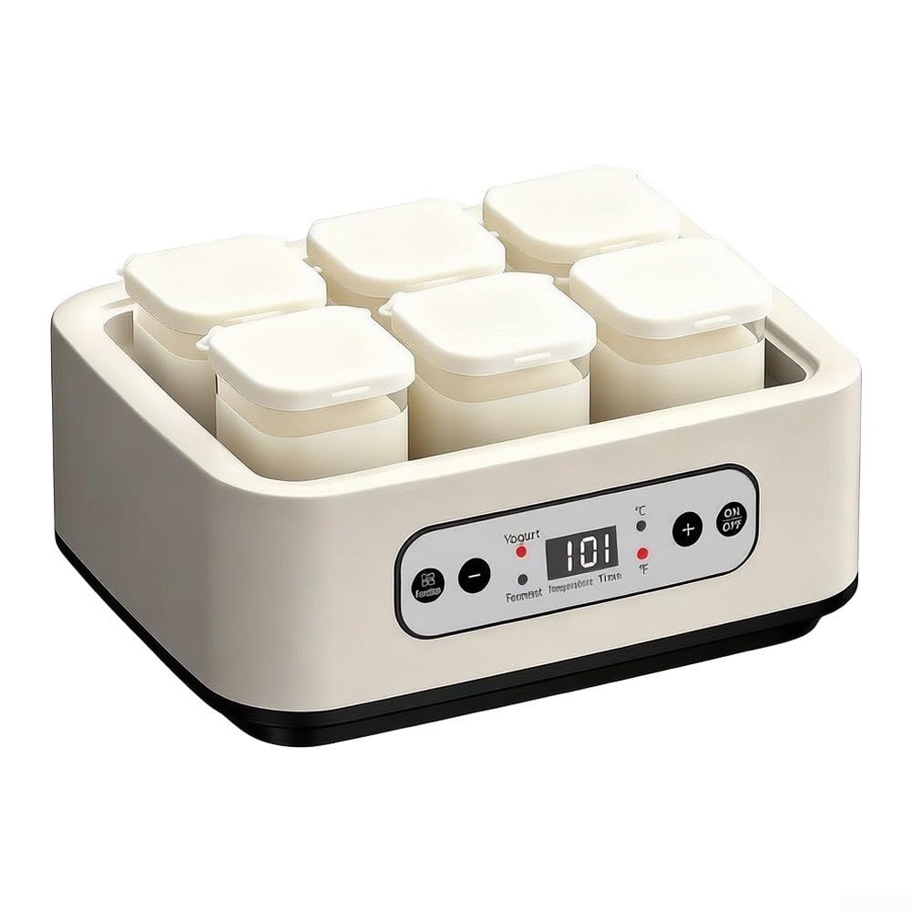Yogurtiera 6 Barattoli Timer Regolabile Yogurtiera 6 Barattoli