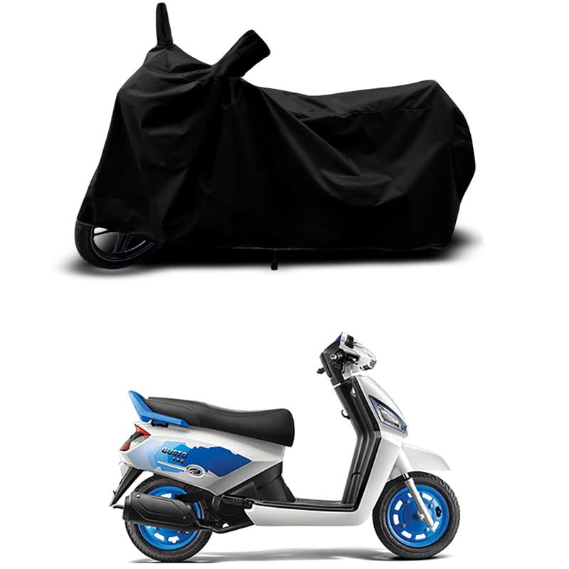 Image of 100% Scratchproof /UV-Rays /Heat Protection /Birds Dropping /Water Resistant /Dust Proof /Waterproof /Full Bike Scooty Two Wheeler Body Cover Compatible for Gusto VX BS6 All Varients[Black]