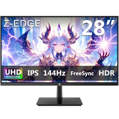 Z Z-Edge(ゼロエッジ) 4Kモニター 28型 ゲーミングモニター UHD(3840x2160) IPS 144Hz HDR10 AMD FreeSync対応 HDMI/DP 300cd/m² 非光沢 登録で国内2年保証 U28I4K