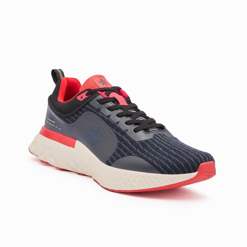 CULTSPORT Versa Maze Men Running Shoes | Engineered Knit | Arch Support | Enhanced Cushioning | Breathable (CS703093UK8_Black/Patroit Blue_UK8) (B0CRL2DVYJ) Amazon Price History, Amazon Price Tracker
