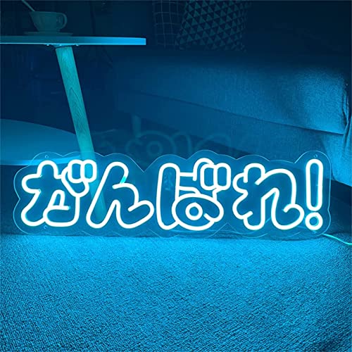 Letrero de neón LED azul hielo con panel de acrílico y letras luminosas decorativas
