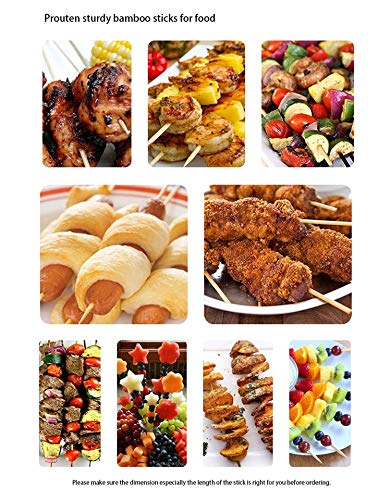 Jomverl Bamboo Skewers 12 Inch 100 Pack Bamboo Sticks Shish Kabob Skewers,Grill, Appetizer, Fruit, Corn, Chocolate Fountain, Cocktail - Thumbnail 4