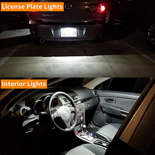 Bombillas LED Festoon 6411 6418 6000K Xenon White 39mm miniatura 2