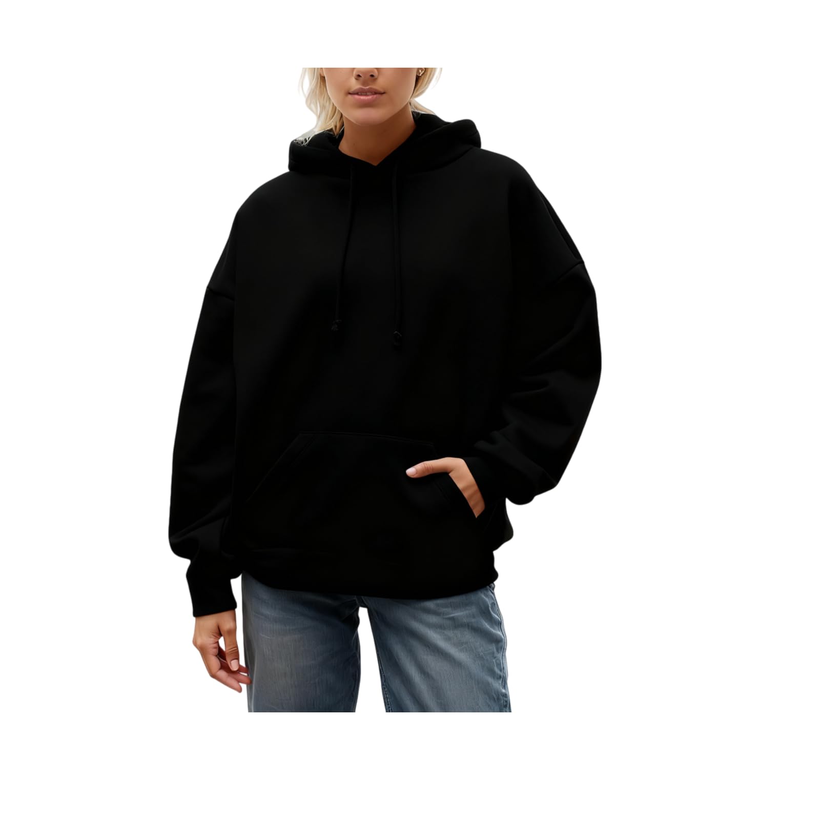 Sweat Ailes Paillettes Sweat à Capuche Femme Manches Longues Décontracté Chaud Chic Élégant Streetwear avec Poches Sport Casual Hoodie Sweatshirt pour Travail Randonnée la pêche