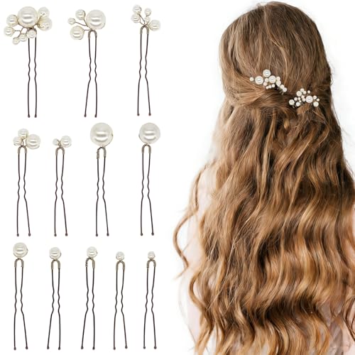 12 Pinzas de Perlas para Novia, Accesorios de Boda miniatura 1