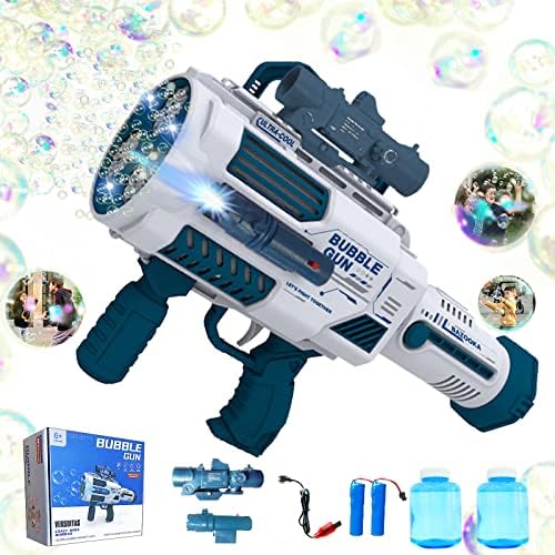 VERSDITAS Automatic Gatling Bubble Gun,That Produces Thousands of Bubbles per Minute, Suitable for Children and Adults and Perfect for Indoor and Outdoor Birthday Parties.