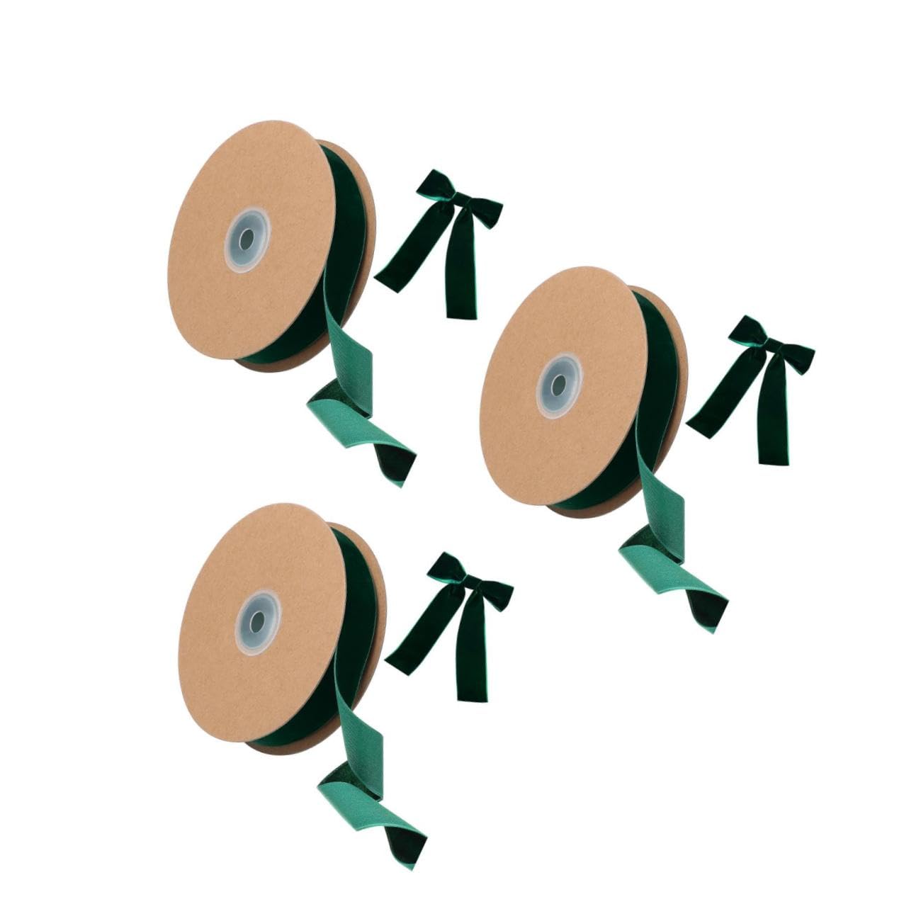 3rollen Breites Dunkelgrünes Flocking-ribbon Hochwertiges Dekoband Für Hochzeiten -projekte Und Kleidung Strapazierfähiges Elastisches Material Für Kreative Bastelideen