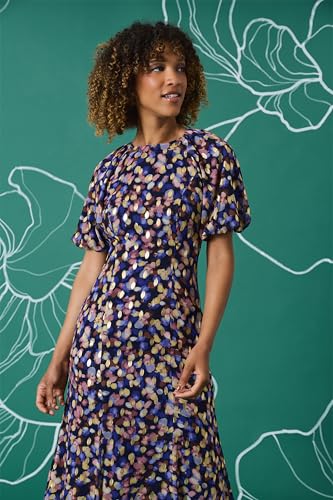 Maggy London Women's Puff Sleeve Flared Dress4