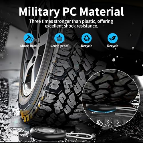 HATALKIN-Compatible-with-Apple-AirTag-Holder-4-Pack-IPX8-Waterproof-AirTag-Secure-Holder-with-Wire-Cable-Air-Tag-Lock-Keychain-Key-Ring-Holder-Case-Luggage-tag-for-Keys-Luggage-Backpack