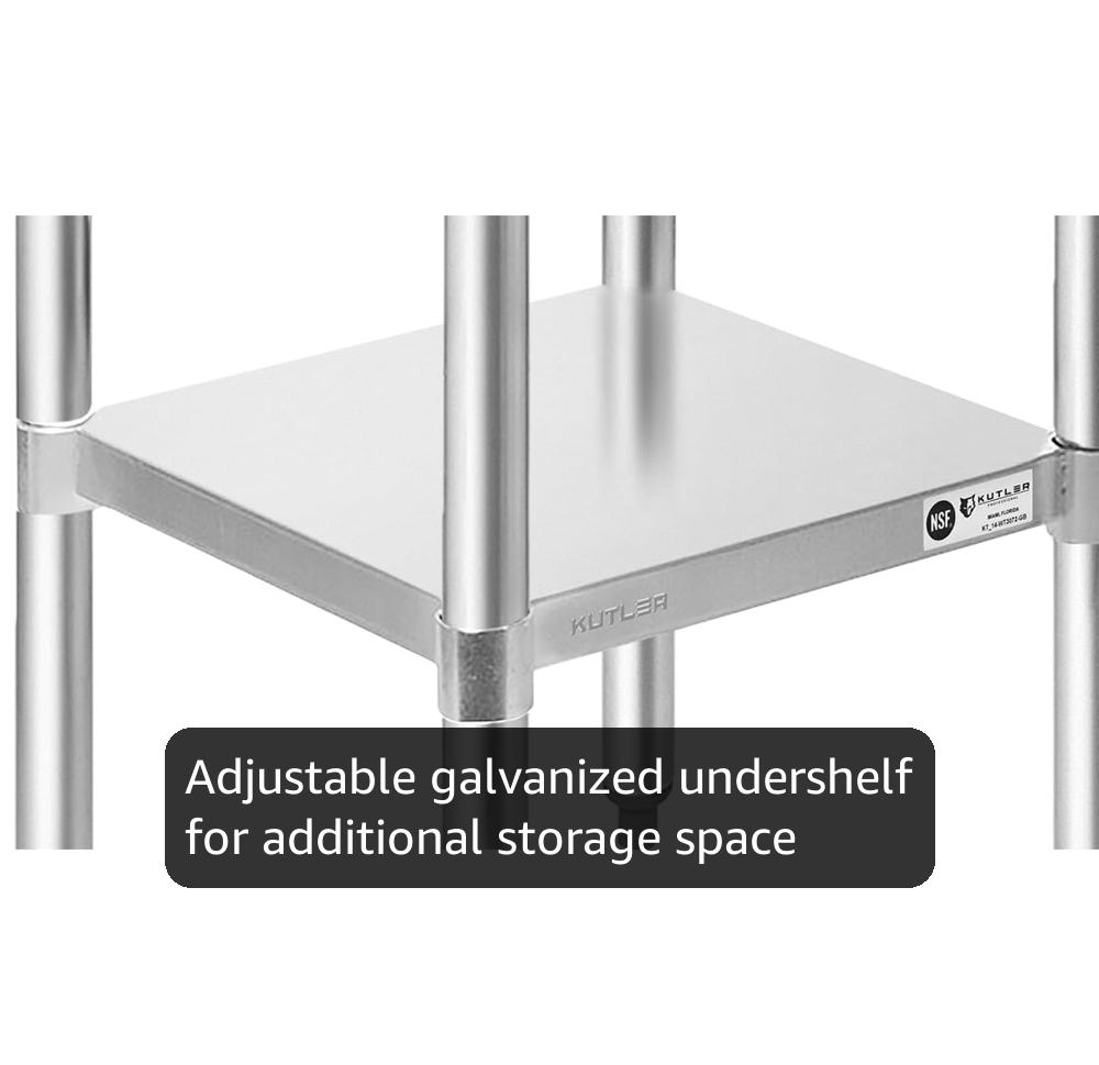 Amazon.com: KUTLER Stainless Steel Table 24 x 18 Inches, NSF Heavy
