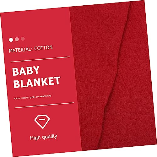 ABOOFAN Comfortable Blanket Soft Gauze Receiving Blanket for Boy Girl for Sleeping Traveling and Breastfeeding Cover Wine with Fringe Edges4