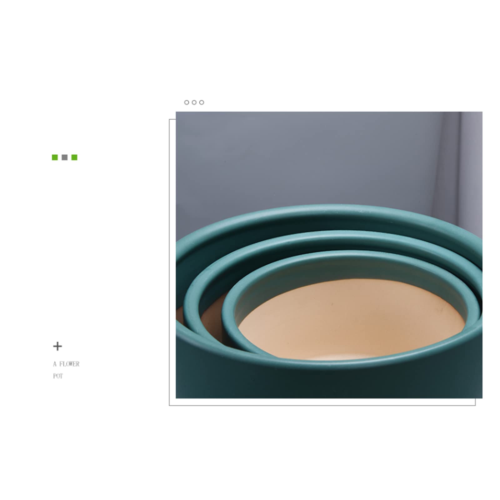 Vasi da Giardino Vasi per Piante in Ceramica per Interni, Vaso da Fiori Moderno con Foro di drenaggio e Vassoio in plastica, Contenitore per Fiori per Decorazioni per la casa e L'Ufficio