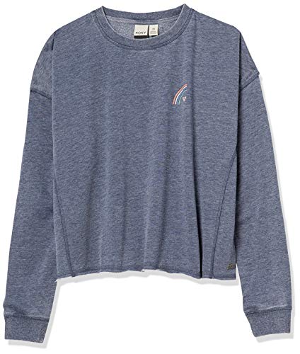Roxy womens Dream Believer Crew Neck Fleece Pullover Sweater, Mood Indigo, Small US