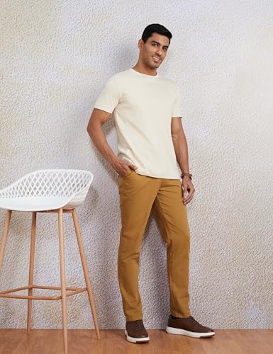 Image of Amazon Brand - Symbol Men's Casual Regular Fit Cotton Pants | Chinos | Trousers