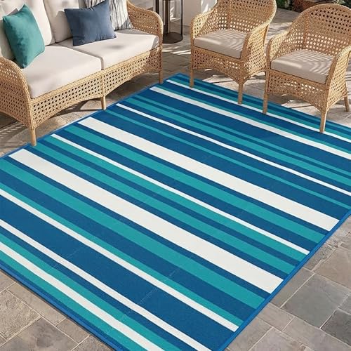 LANVIA Outdoor Patio Rug Camping Essentials - 4x6 FT Outdoor
