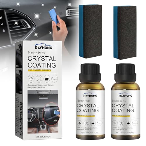 Rénovateur Plastique Voiture 2025 - Restaure L'éclat, Protection UV Durable, Effet Hydrophobe - 3 Flacons De 30 Ml