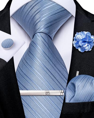 Image of DiBanGu Silk Zipper Ties for Men, Formal Pre-tied Necktie | Adjustable Tie,6PCS,Various Design Styles,Jacquard Woven,Skin-friendly,Practical Gift,Great for Wedding Party,Business Formal