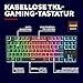 GXTrust 1831 Dothix Gaming Tastatur mit TKL-Design Kabellos Deutsches QWERTZ Layout, RGB Wiederaufladbare Gaming Tastatur 80%, 2.4 GHz 420H Spielzeit, 12 Media-Tasten für PC Laptop Mac, Schwarz