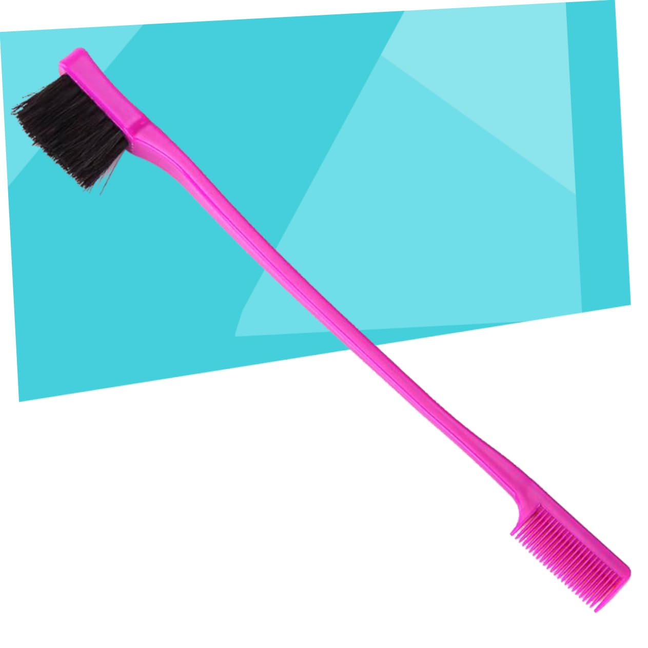 VICASKY -one Eyebrow Brush and Comb 3pcs Pack Soft and Comfortable for Women Girls Smooth Edges (rosy)