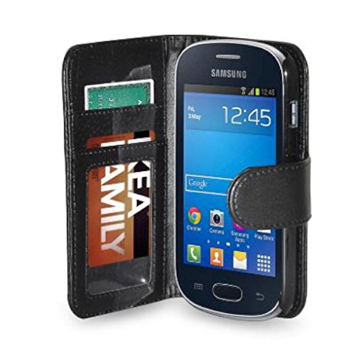 Custodia color nero con tasche e chiusura